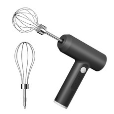 手動攪拌器 電動無線打蛋器半自動家用USB充電多功能奶泡器, 簡裝小動力款-黑色:無規格