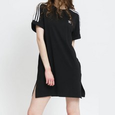 adidas 愛迪達 Originals 3線棉質開叉短袖連衣裙