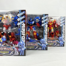 台灣熱賣 正版迷你特工隊 恐龍力量 變形合體 炫龍機甲獸王 力量機器人玩具, 【爆擊+雷霆+霹靂】3款全套機甲, 1個