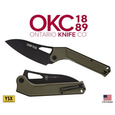 Ontario Knife Co. Camp Plus 大型Cleaver摺疊刀 戶外露營多用刀, 1個