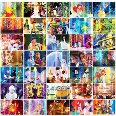 디즈니 픽사 홀로그램 엽서 미키마우스 토이스토리 인어공주 라푼젤 곰돌이푸 앨리스 미니언즈 모아나, 4. 인어공주