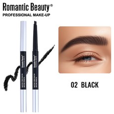 Romantic Beauty 雙頭三角眉筆 Micro Precision Brow Pencil, 1個, 黑色,銷售，購買等同默認公司免責聲明）