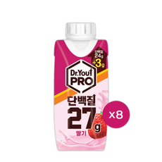 오리온 닥터유 프로 드링크 단백질 딸기맛(), 8세트, 250ml