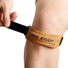 베어프루프 리얼레더 소가죽 슬개골 슬개건 무릎 보호대, 블랙, 1개