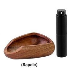 세련된 검정색 스프레이어가 포함된 나무 커피 콩 트레이 커피 콩용 나무 접시 커피 애호가 및 바리스타에게 적합, Sapele Wood A