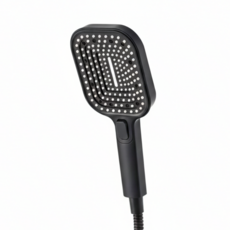 엔케이원 절수형 수압조절 샤워기 헤드, 블랙, 1개