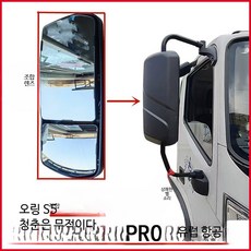 만트럭 사이드미러 호환 백미러 거울 에셈블리 TGM 발수, 1개, 오링 PRO 렌즈 전동가열 오른쪽 1개