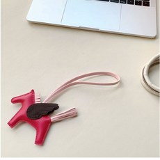 검은색 양가죽 태슬 키홀더 가방참 백참가죽 백참 오렌지 1 드림퍼플 말, 1개, N. 베리 레드 체리 블라썸 핑크 새들 레