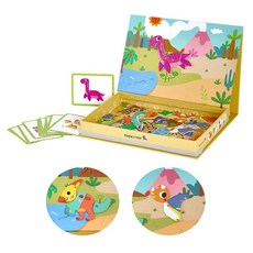 그림카드 좌석 그림판 56pcs 공룡맞추기 홈스쿨 언어학습 시각발달 창의력 상상력, 56피스, 1개