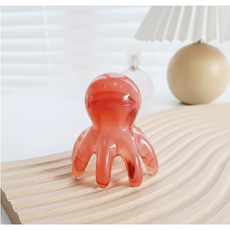 로에드 휴대용 두피 문어 괄사 마사지기, 핑크 문어괄사, 1개