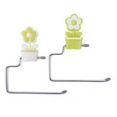 초록 화분 휴지걸이 화장실 욕실 플라워 부착식 카페 식당, 본상품선택, 1개