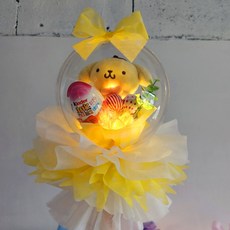 산리오 꽃다발 시나모롤 마이멜로디 쿠로미 폼폼푸린 재롱잔치 졸업식 생일선물 발표회 킨더조이 사탕부케 축하 기념일 어린이날선물 입학식, 폼폼푸린 여아킨더