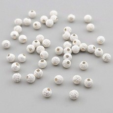 비즈톡 [SVP-91-05]순은펜던트 실버925 은볼 샌딩볼 4mm (내경 1mm) 실버볼