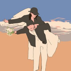 유화그리기세트 diy유화세트 2020 20x20cm 커플그림, 1세트, 컨셉 1