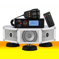 사이렌 앰프 확성기 고출력 지붕 경고 마이크 자동차, 400W (무선 외침) 고음4 저음4, 1개