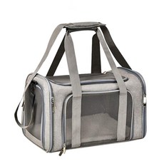 고양이 강아지 접이식 이동 가방 켄넬 캐리어 반려동물 대형 이동장 기내용 케이지 그레이, 1개