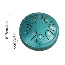 스틸 텅 핸드 광산 빈 초보자 타악기 액세서리 4.5 인치 8 톤, [03] Green, 1개