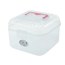 佳斯捷小漢寶寵物箱 台灣製外出盒 烏龜/甲蟲/鍬形蟲適用, 紅色, 1個