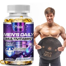 Pslalae 男士日常綜合維生素 活力能量配方 專為男性設計 120 顆素食膠囊, 60組