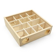 나무 햄스터 미로 투명 아크릴 커버가 있는 Gerbil 튜브 은신처 - 멀티 챔버 은신처 미로 터널 지능형 인터랙티브 장난감 드워프 햄스터 게르빌용, 나무 햄스터 미로, 투명 아크릴 커버가 있는 Gerbi