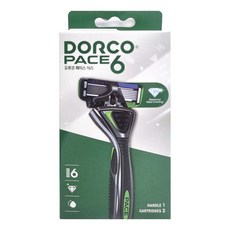 도루코 PACE6 면도기 2UP (기1개 + 날2개), 1개