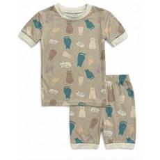 VAENAIT BABY Toddler Kids Viscose From Bamboo Pajamas Valentine Pjs Short Sleeve Summer Sleepwear, B05-sleepy Cats