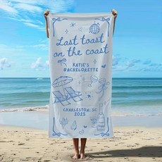비치 타월 이름로고 대형 해변 수영 요가 목욕 스포츠 여름 파티 선물