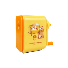 PENROTE 柴語錄 迴轉式削鉛筆機, 黃色, 1個