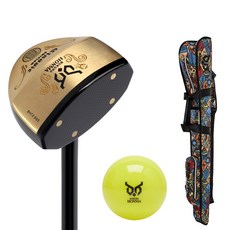 부쿠로혼마 우드 대한 파크골프협회 인증 파크골프채 A세트 (파크골프채 파크골프 가방 볼) 신장 160cm이상 850mm 오른손용, 가방(인디안)+볼(네온), L, 90도