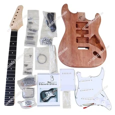 일렉트릭 기타 DIY 키트 - 베이스 바디 및 넥 세트 메이플 지판이 포함된 수정된 진행 중인 조립, 04 ST set