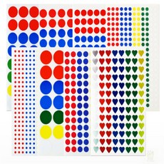 요이찌 하트와 동그라미 스티커 택1 설문조사스티커, 303 (7매)