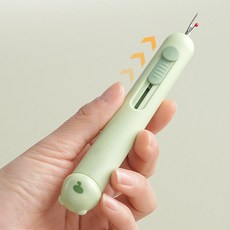 홈블리스마켓 바느질 실밥 제거 실뜯개 실꿰기, 그린, 1개