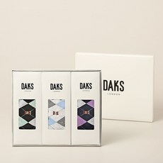 숙녀양말 3족 선물세트 면중목 큰다이아 24907