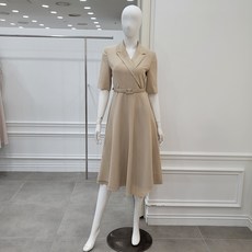 미니멈 카라넥 랩 플레어 원피스 MYBAWO3140