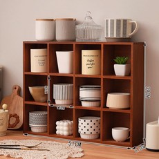원목컵보드 주방 카페 찻잔 월넛소형 그릇 머그컵 트럼펫 찻장 벽걸이, 빈티지워싱 대형 12칸
