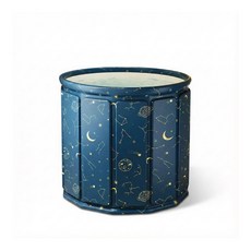 KOLKO 新款摺疊泡澡桶 - 免安裝 加寬升級 加厚鎖溫 居家泡澡首選, 星月藍 送 排水管+坐墊, 1個