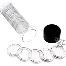 블랙 뚜껑 캡슐 튜브 및 14온스 골드 이글스용 A22 다이렉트 핏 코인 홀더 20개, 20pc + Black Cap