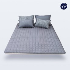 홈홈 국내 제조 먼지없는 세미마이크로 전기 온수 온열 매트커버, 꽃밖_블루