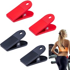 트레드밀 러닝머신 런닝머신 4팩 안전 스위치 클립 체육관 키용 범용 플라스틱 스프링 티켓 빨간색 검은색, 트레드밀 러닝머신 런닝머신 4팩 안전 스위치 클립 체육