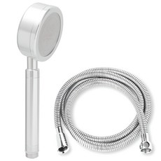 Jb JEIL BATH 鋁合金蓮蓬頭+淋浴管2m組, 1組, 銀色
