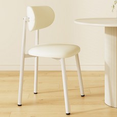라온프리 심플 인테리어 등받이 식탁의자, 화이트, 2개
