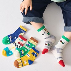 무무삭스 봉제선 없는 무봉제 양말 남아용 자동차