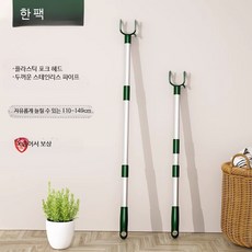 가정용 신축식 빨래 건조대 길이조절 무타공 벽걸이옷걸이봉 스텐 압축봉, 1개, 플라스틱 옷걸이 1개 세트