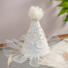 고깔 파티 햇 모자 생일 용품 아동 유아 여아 어린이, 1개, 스노우플라워
