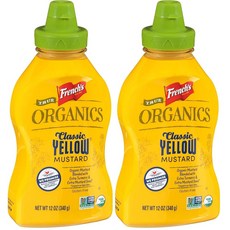 French's True Organics 클래식 옐로우 머스타드 355ml(12온스) (12팩), 12 Ounce (Pack of 2), 340g