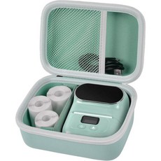 Phomemo M110 라벨 메이커와 호환되는 케이스 - 프린터 라벨 USB 케이블 및 액세서리용 보관 가방을 운반하는 휴대용 미니 블루투스 열 메이커 분홍색(박스 전용), green