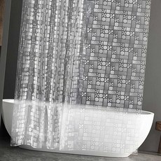 방수커튼 욕실방수 샤워커튼 비닐 가림막 욕실아이템 샤워파티션 물때방지 샤워실 욕조, 180x180, 본상품