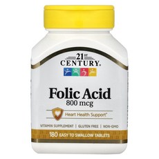 21세기센트리 엽산영양제 활성엽산800 탄산칼슘 folicacid 180정