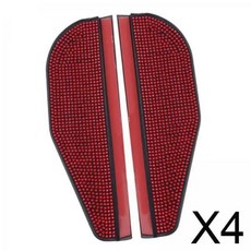 후방 미러 레인 커버 보호 레드, 1개, 기본