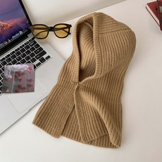 에쉬울프 얼굴 작아보이는 보들한 니트 바라클라바 9종 color, 베이지